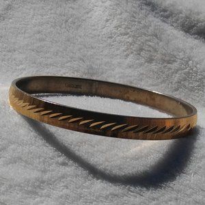 VTG Monet Gold Color Bangle Bracelet